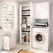 Conjunto de lavadero Fit para lavadora con altillo y armario de dos puertas blanco 124,3 x 190 x 62 cm