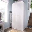 Armario 2 puertas batientes ESSEN - Blanco 81 x 184 x 52 cm