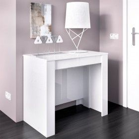 Mesa consola extensible. Cerrada posición recibidor