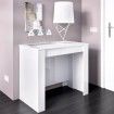 Mesa consola extensible KIONA Blanco Brillo 54/239 cm