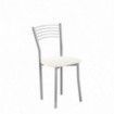 Silla de cocina barata Kopa, aluminio, varios tapizados 40 cm (ancho) x 85 cm (alto) x 47 cm (fondo)