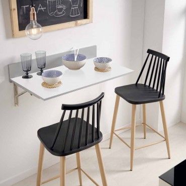 Mesa de cocina abatible blanca Ainhoa