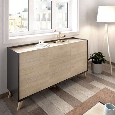 Aparador Ness Natural - Grafito 03K5396486