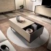 Mesa de centro elevable NESS Natural y Grafito 100x50 cm