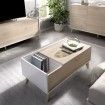 Mesa de Centro Elevable NESS Blanco y Natural