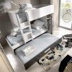 Cama tren 3 camas Tom Blanco - Grafito