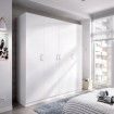 Armario 4 puertas batientes MAXI - Blanco 200 x 215 x 52 cm