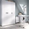 Armario multiusos 3 puertas - Fit - Blanco 116 x 190,2 x 35,3 cm