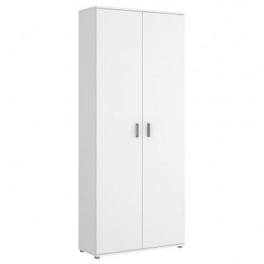 Armario multiusos 2 puertas escobero Fit Blanco