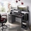 Mesa Gaming Adaptable Fosk - Grafito 154 x 85-98 x 62-69 cm