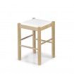 Taburete Clásico de Cocina Mónica Madera Natural 32 x 46 x 32 cm