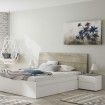 Dormitorio Aikos, cabecero de cama con dos mesitas 256 x 96 x 34 cm